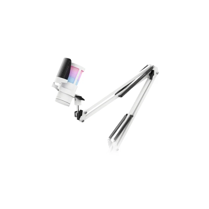 Mars Gaming MMIC-SC Microfono Gaming - Brazo Mecanico Omnidireccional - Filtro Pop de Malla Metalica - Iluminacion ARGB Tactil - Diagrama Polar Cardio 1