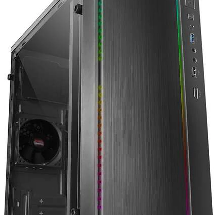 Mars Gaming MCM Caja Minitorre Micro ATX, Mini-ITX - Panel Lateral Acrilico - Iluminacion RGB - Tamaño HDD 2.5