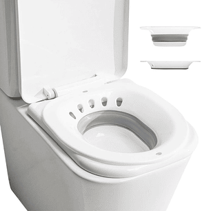 Innovagoods Fopobi Bide Plegable para Inodoro - Soporta hasta 140kg - Orificio para Colgar - Plegable - Facil Limpieza - 36x38.5x13.5cm - Color Blanco