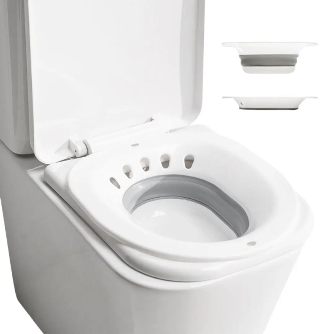 Innovagoods Fopobi Bide Plegable para Inodoro - Soporta hasta 140kg - Orificio para Colgar - Plegable - Facil Limpieza - 36x38.5x13.5cm - Color Blanco 1