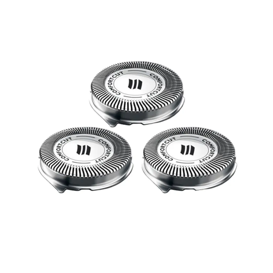 Philips Pack de 3 Cabezales de Recambio para Afeitadoras Series 1000 y 3000 - Cuchillas Autoafilables - Seguimiento de Contornos - Color Acero 1