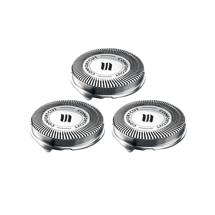 Philips Pack de 3 Cabezales de Recambio para Afeitadoras Series 1000 y 3000 - Cuchillas Autoafilables - Seguimiento de Contornos - Color Acero 1