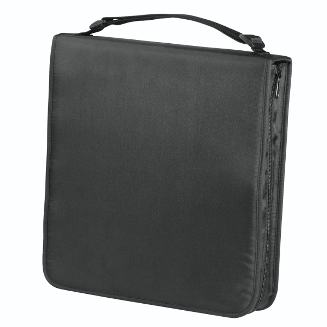 Hama Antistatic Archivador de Nylon para 160 CDs/DVDs - Fundas de Poliester - Proteccion contra Cargas Electrostaticas - 30.4x33.5x6.8cm - Color Negro 1