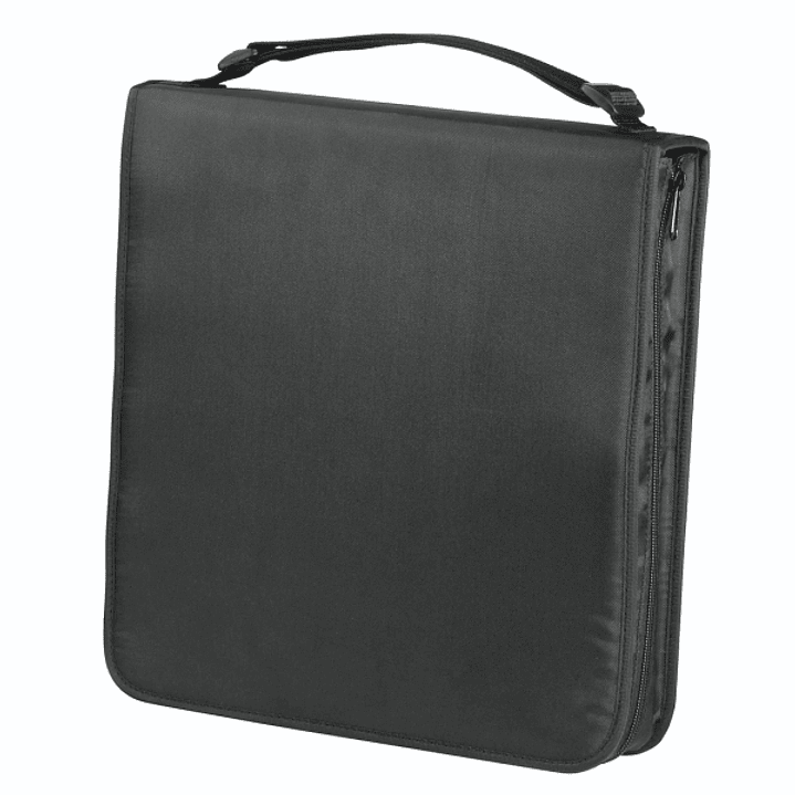 Hama Antistatic Archivador de Nylon para 160 CDs/DVDs - Fundas de Poliester - Proteccion contra Cargas Electrostaticas - 30.4x33.5x6.8cm - Color Negro 1