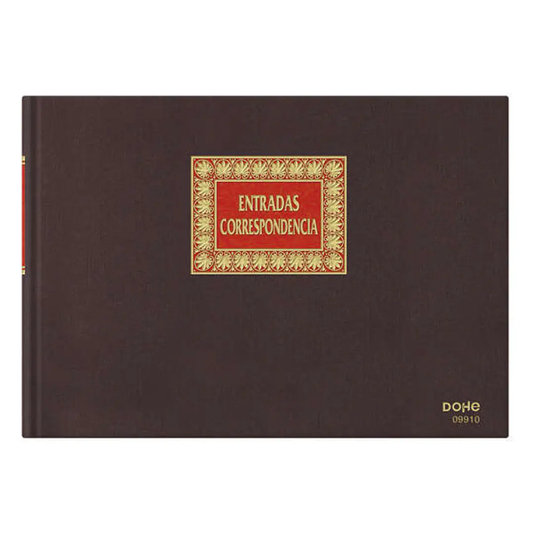 Dohe Libro Entradas Correspondencia 100 Hojas Papel Offset de 100gr - Encuadernacion en Tela de Primera Calidad - Impreso a Dos Colores - Color Burdeo 1