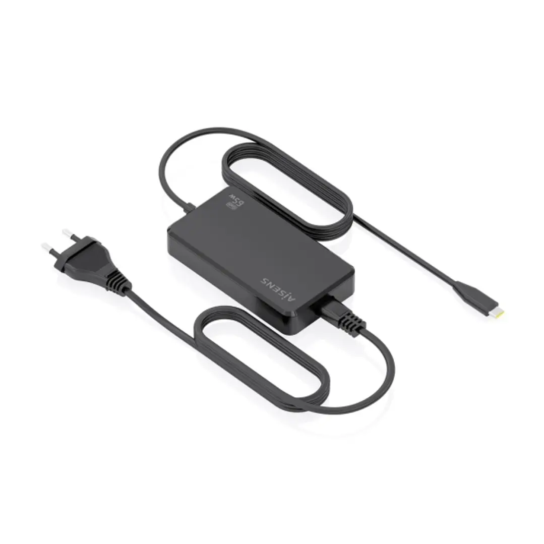 Aisens Cargador de Portatil GaN USB-C/PD 65W - Cable de 1.80m - Color Negro 1