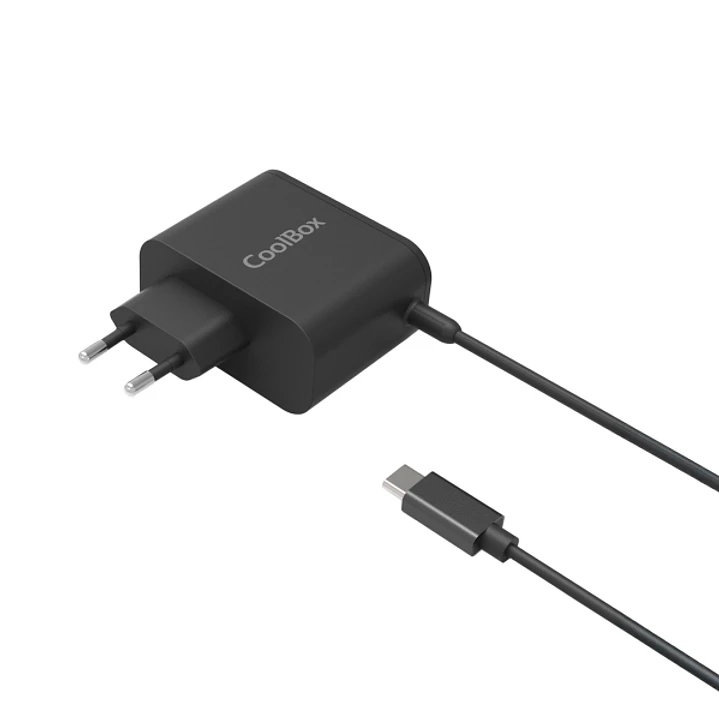 Coolbox Cargador Universal para Portatil 65W USB-C - Compatible con QC3.0 - Tecnología GaN - Cable de 1.20m 1