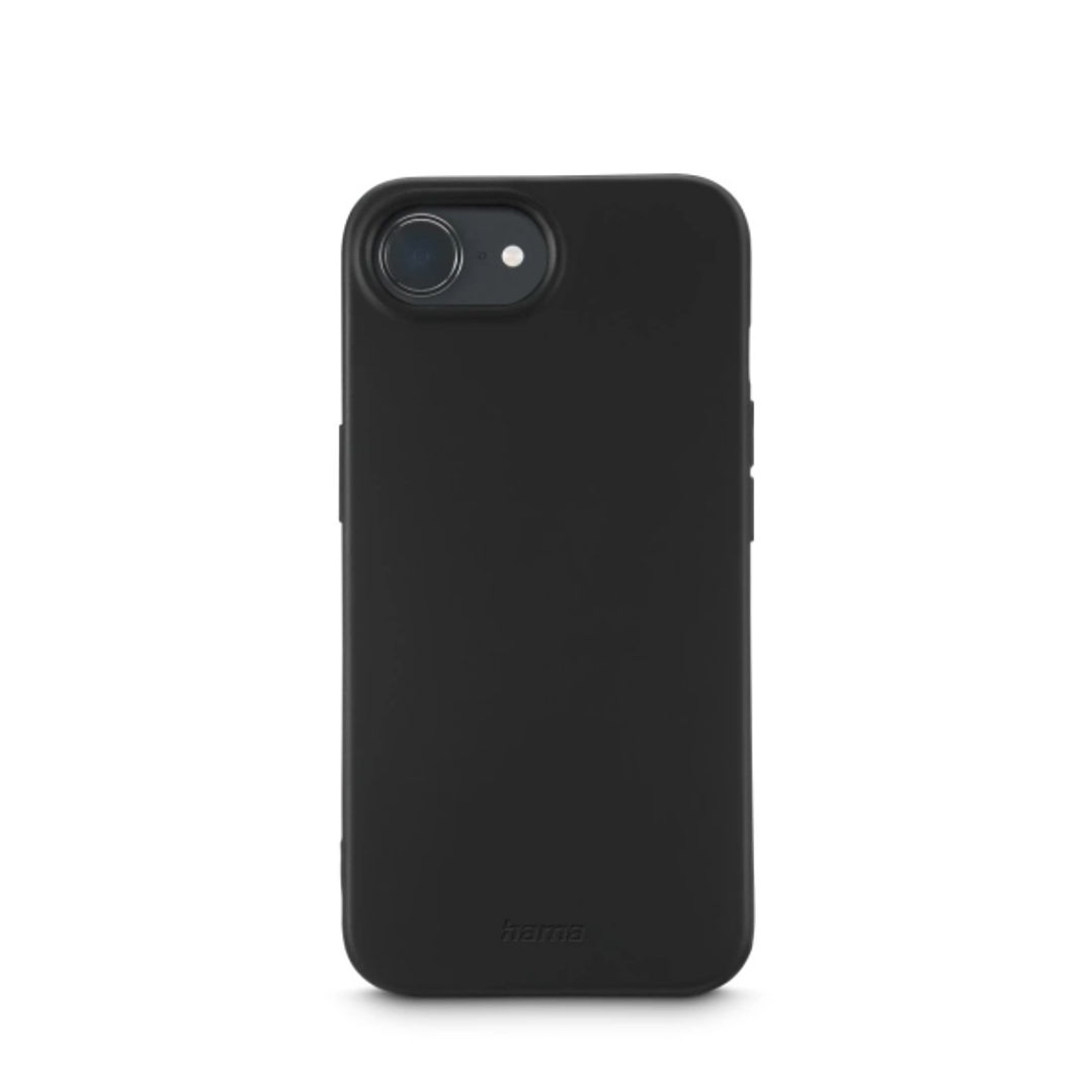 Hama Fantastic Feel Funda para iPhone 16E - Poliuretano Termoplastico - Bordes Elevados - Color Negro 1