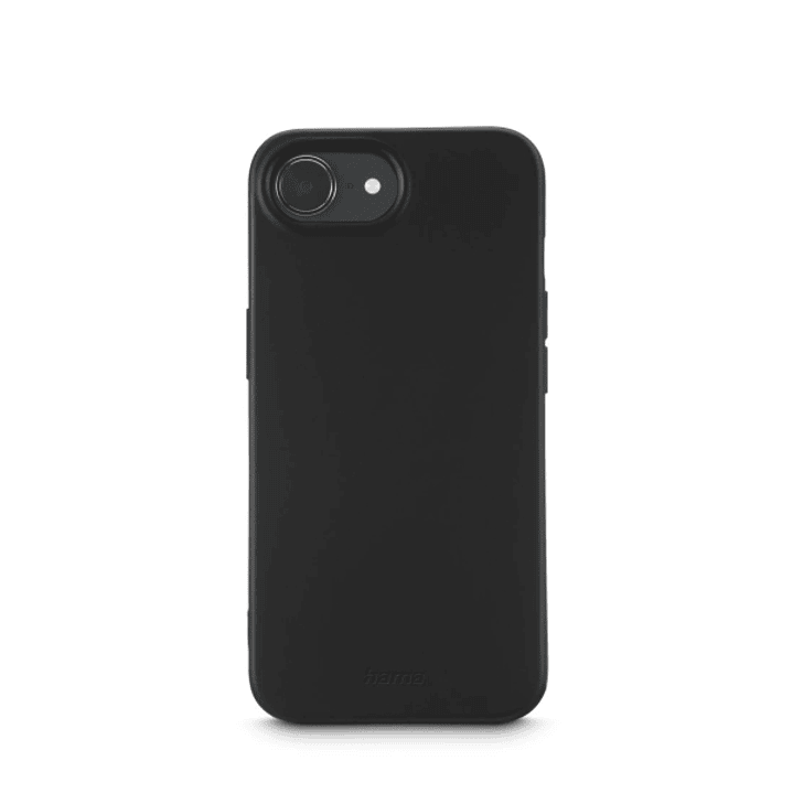 Hama Fantastic Feel Funda para iPhone 16E - Poliuretano Termoplastico - Bordes Elevados - Color Negro 1