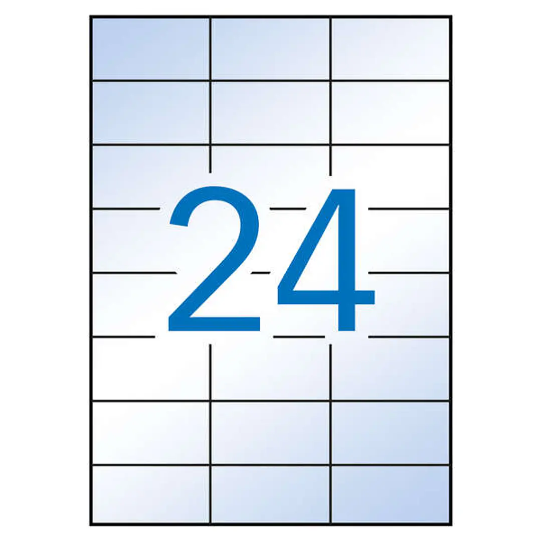 Apli Pack de 240 Etiquetas 70x37mm - 10 Hojas por 24 Etiquetas - Adhesivo Permanente - Cantos Rectos - Transparentes 1