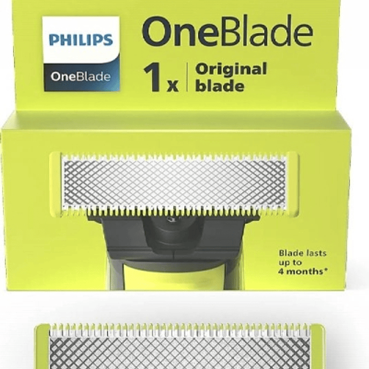 Philips OneBlade QP210/51 Cuchilla de Repuesto Original - Compatible con Todos los Mangos OneBlade y OneBlade Pro - Resistente al Agua IPX7 1