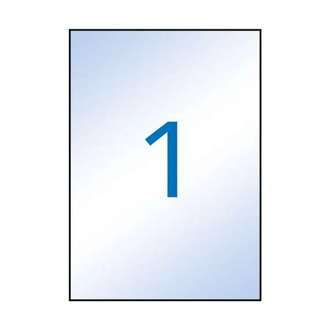 Apli Etiquetas Permanentes Transparentes 210 x 297 mm - 10 Hojas 1