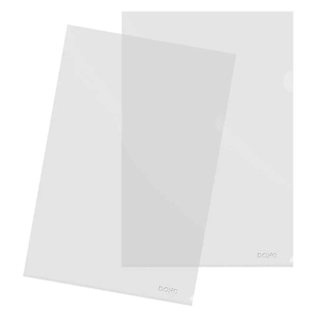 Dohe Caja de 100 Dossier con Uñero Tamaño Folio - Polipropileno Transparente Acabado Cristal 1