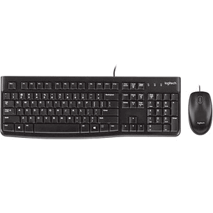 Logitech MK120 Pack USB Teclado Frances + Raton 1000dpi 3 Botones - Uso Ambidiestro