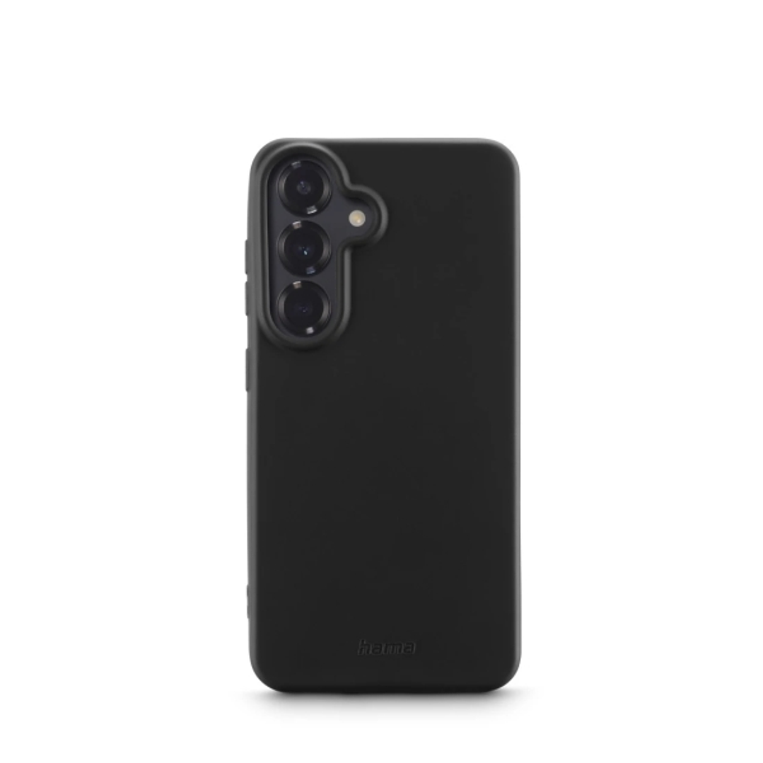 Hama Fantastic Feel Funda para Samsung Galaxy S25 - Antideslizante - Poliuretano Termoplastico - Bordes Elevados - Color Negro 1