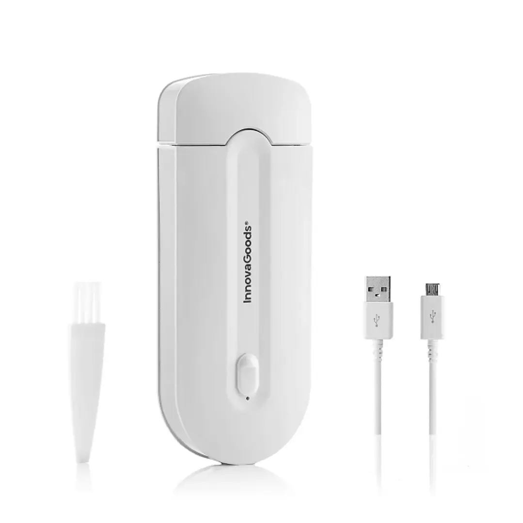 Innovagoods Epiluch Mini Rasuradora Recargable - Bateria de Litio 150mAh - Cabezal Desmontable - Incluye Cepillo de Limpieza - Luz LED - Facil Limpiez 1