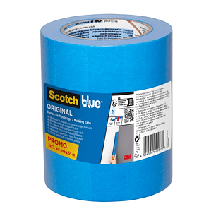 Scotchblue Original Pack de 3 Cintas de Enmascarar - 48mm x 55m - 100% PEFC - Multisuperficie - Color Azul