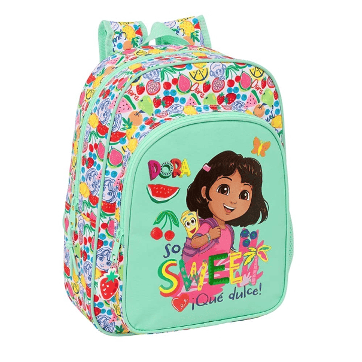 Safta Dora Mochila Infantil - Adaptable a Carro - Portabotellas - Hombreras Ergonomicas - Acolchadas y Comodas - Bolsillo Frontal - 10L - 260x110x340m 1