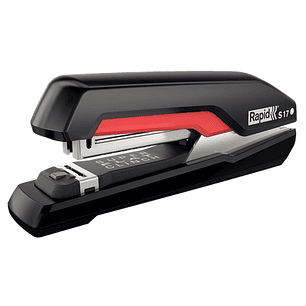 Rapid S17 Grapadora de Sobremesa - Hasta 30 Hojas - Para Grapas 24/6, 26/6 - Color Negro/Rojo