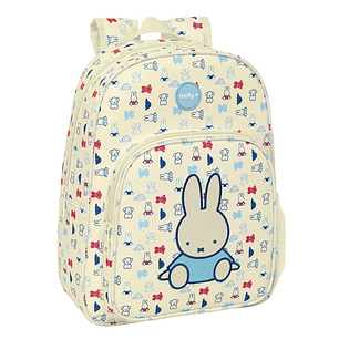 Safta Miffy Buddy Mochila Infantil - Adaptable a Carro - Portabotellas - Hombreras Acolchadas - Material Reciclado - Repelente al Agua - 10L - 260x110