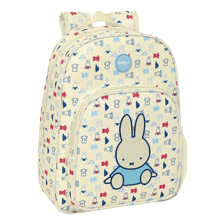 Safta Miffy Buddy Mochila Infantil - Adaptable a Carro - Portabotellas - Hombreras Acolchadas - Material Reciclado - Repelente al Agua - 10L - 260x110 1