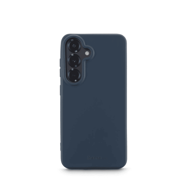Hama Fantastic Feel Funda para Samsung Galaxy S25 - Antiadherente Anti-Suciedad - Poliuretano Termoplastico - Bordes Elevados - Color Azul 1