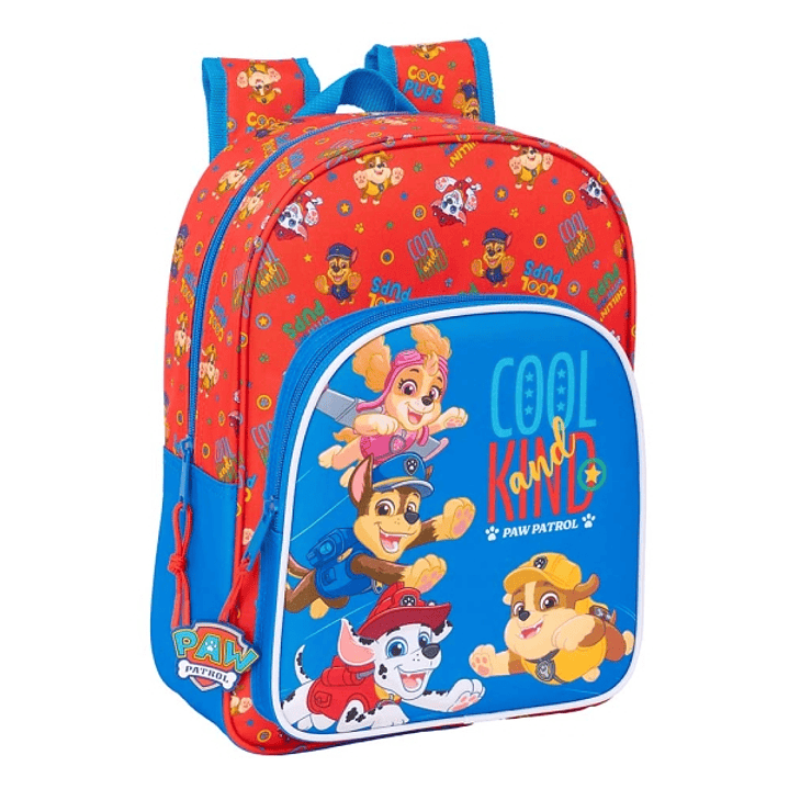 Safta Paw Patrol Cool Mochila Infantil - Adaptable a Carro - Portabotellas - Hombreras Acolchadas - Bolsillo Frontal - 10L - 260x110x340mm - Color Roj 1