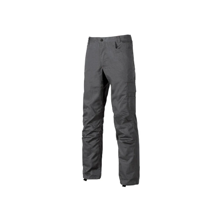 Upower Alfa Pantalon de Trabajo con Multiples Bolsillos - Talla 60 - Porta Martillo, Bolsillos para Rodilleras, Cintura Elastica, Proteccion DPI1 - Co 1