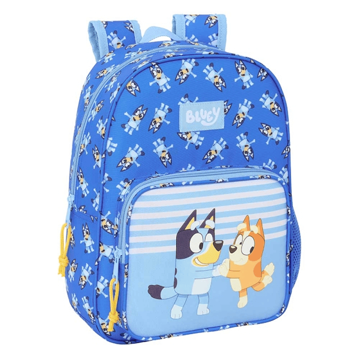 Safta Bluey Let'S Play Mochila Infantil - Adaptable a Carro - Portabotellas - Hombreras Ergonomicas - Bolsillo Frontal - 10L - 260x110x340mm - Color A 1