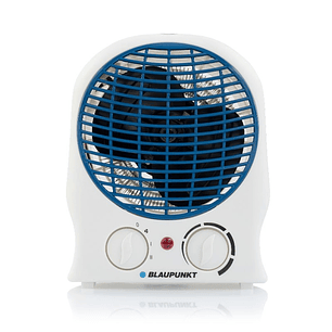 Blaupunkt Calefactor Portatil - Potencia 2000W - Temperatura Regulable - Funcion Ventilador - Termostato - Color Blanco y Azul