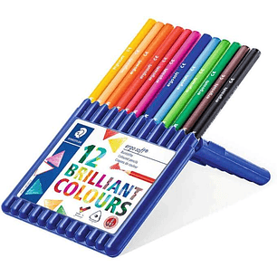 Staedtler Ergosoft 157 Pack de 12 Lapices de Colores - Diseño Ergonomico - Colores Surtidos