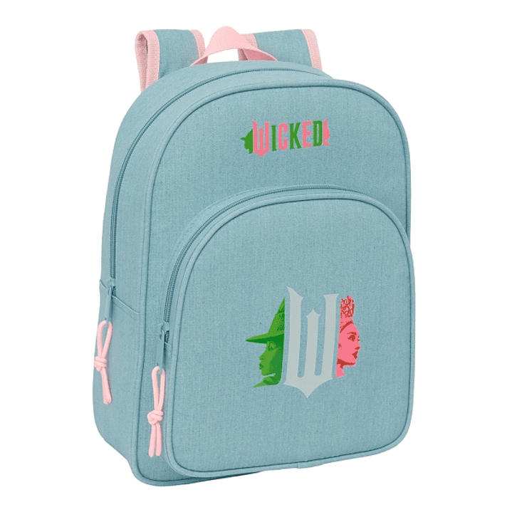 Safta Wicked Mochila Infantil - Adaptable a Carro - Portabotellas - Hombreras Acolchadas - Bolsillo Frontal - 10L - 260x110x340mm - Color Turquesa 1