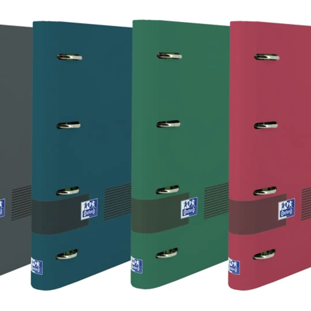 Oxford & You Europeanbinder Carpeta de Anillas A4+ con Recambio de 1 Linea - Anillas 4Dx35mm - Tapa Extradura - Regla con Indices Removibles - Colores 1