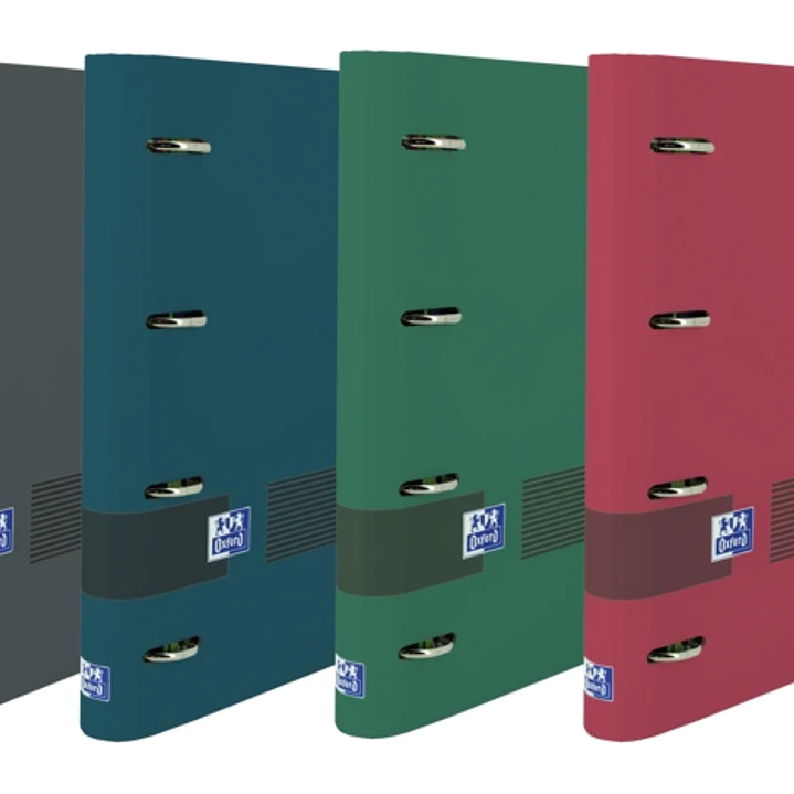 Oxford & You Europeanbinder Carpeta de Anillas A4+ con Recambio de 1 Linea - Anillas 4Dx35mm - Tapa Extradura - Regla con Indices Removibles - Colores 1