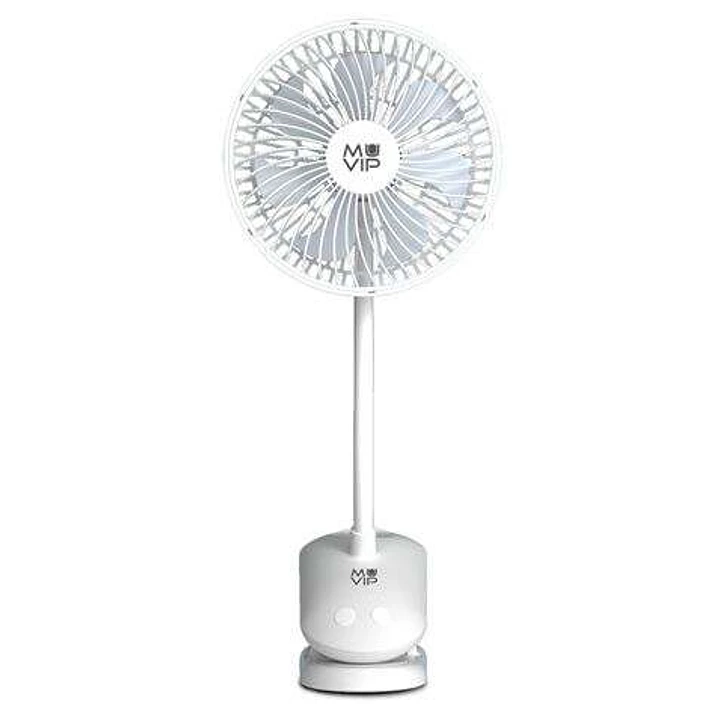Muvip Ventilador de Pinza Portatil 5W 15cm de Diametro - 4 Velocidades - Angulo Ajustable hasta 360º - Autonomia hasta 9h - Color Blanco 1