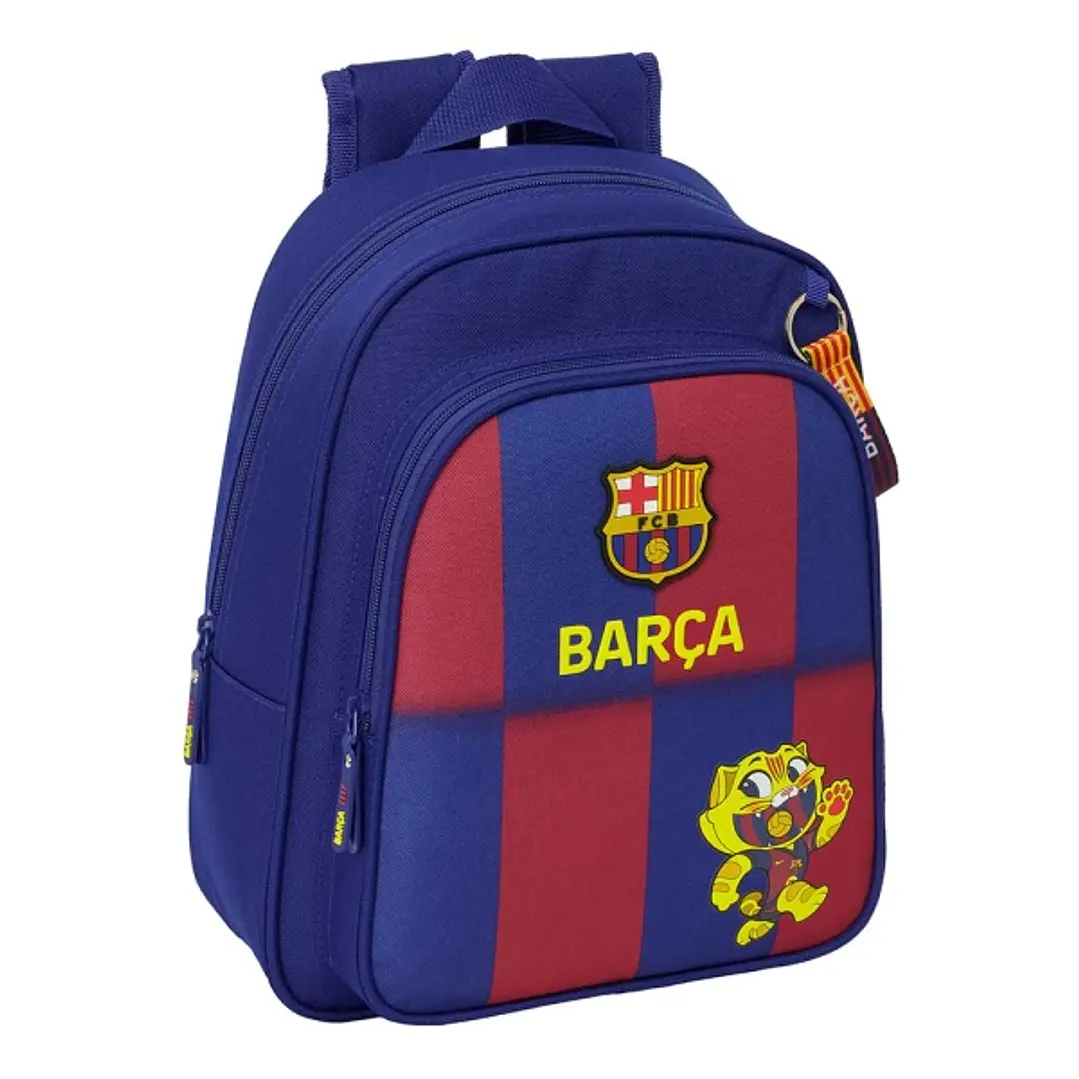Safta F.C.Barcelona Mochila Infantil de 9L - Adaptable a Carro - 2 Compartimentos - Portabotellas - 27x33x10cm - Color Rojo y Azul 1