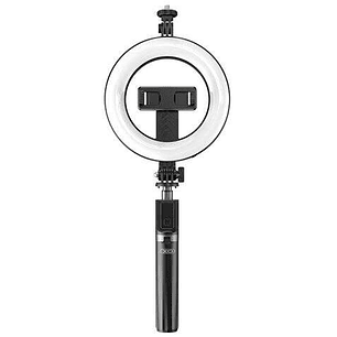 XO Tripode + Palo Selfie Bluetooth + Luz SS12 - Color Negro