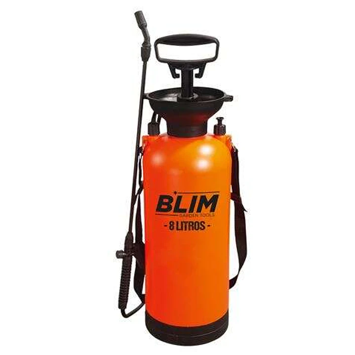 Blim Sulfatadora/Pulverizador de Mano 8L - Bomba con Presion hasta 3 bar - Boquilla Regulable - Correa para Colgar al Hombro 1