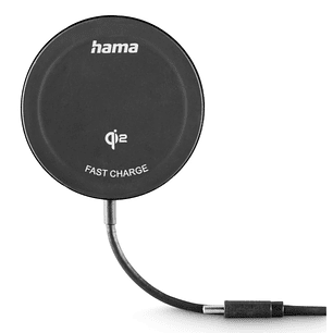 Hama Cargador Inalambrico - USB-C - Cable 1m - Carga Rapida - Color Negro