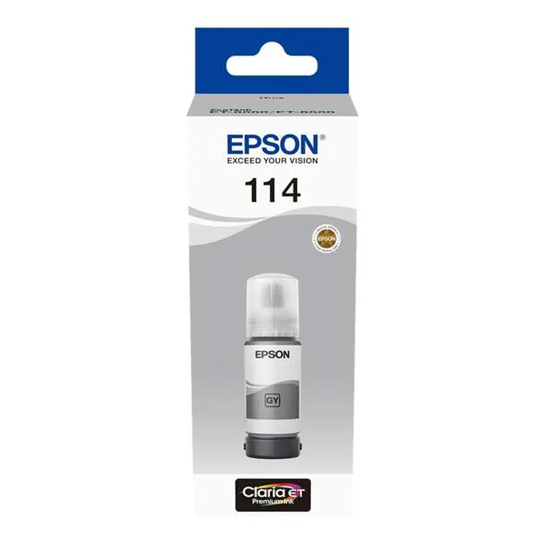 Epson 114 Gris Botella de Tinta Pigmentada Original - C13T07B540 1