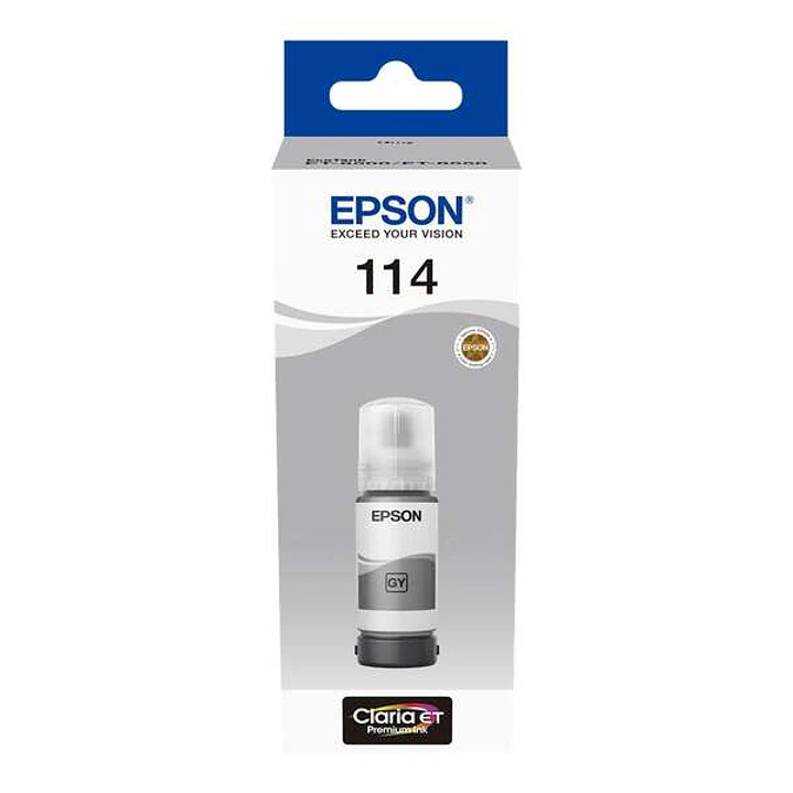 Epson 114 Gris Botella de Tinta Pigmentada Original - C13T07B540 1