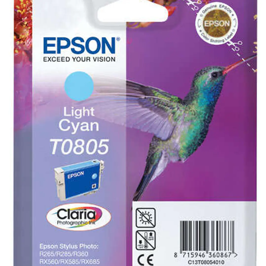 Epson T0805 Cyan Light Cartucho de Tinta Original - C13T08054011 1