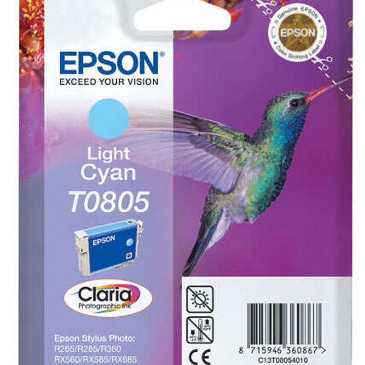 Epson T0805 Cyan Light Cartucho de Tinta Original - C13T08054011 1