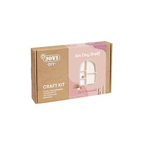 Jovi Diy Kit de Manualidades para Hacer Un Estante con Pasta Endurecible Air Dry - 500g de Airdry - Herramientas de Modelaje - Pinturas Gouache - Pinc