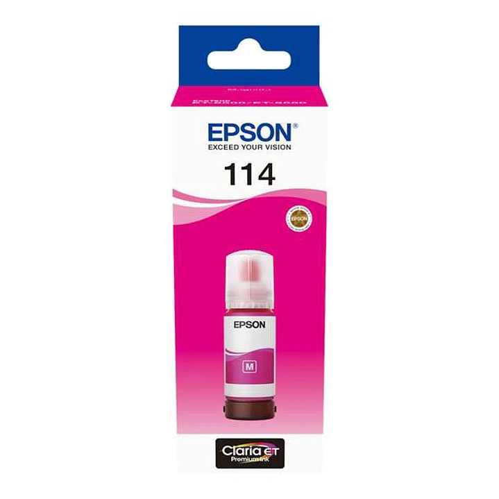 Epson 114 Magenta Botella de Tinta Pigmentada Original - C13T07B340 1