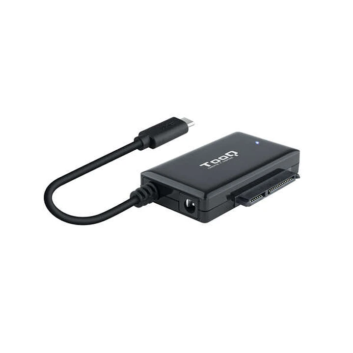 Tooq Adaptador USB 3.0 USB-C a SATA para Discos Duros de 2.5” y 3.5” con Alimentador - Color Negro 1