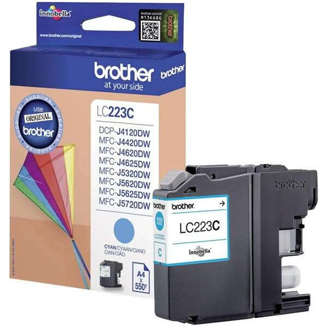 Brother LC223 Cyan Cartucho de Tinta Original - LC223CBP 1