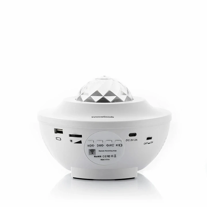 Innovagoods Sedlay Proyector de Estrellas con Altavoz - Bluetooth - Cable 145cm - Luz LED - Temporizador - Antideslizante - Apagado Automatico - 17x12 1