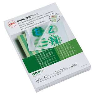 GBC Cartera Plastificacion Documentos A5 2x125 Micras Brillo Transparente 216x303Mm