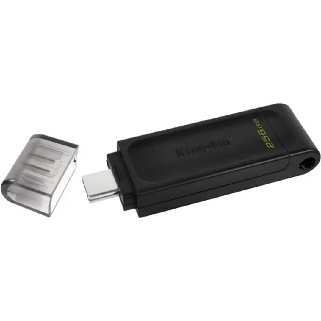 Kingston DataTraveler 70 Memoria USB-C 3.2 Gen 1 256GB - Con Tapa - Color Negro (Pendrive) 1